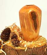 Image of an Hawthorn hollow vessel made by Chris Rymer of Inside Out Wood Art